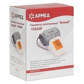 Тонометр АРМЕД YE660F, диапазон давления 0-280 мм рт. ст, диапазон пульса 40-200 уд/мин, автоматический, 1977701