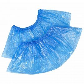 Бахилы двойные с двойной резинкой КОМПЛЕКТ 100 штук (50 пар) ПРОЧНЫЕ, 40х14 см, 32 мкм, 3,9 г, ELEGREEN