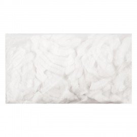 Шапочка белая "Шарлотта" КОМПЛЕКТ 100 штук из нетканого материала SMS 10 г/м2, d=30 см, SMZ