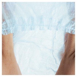 Шапочка голубая "Шарлотта" КОМПЛЕКТ 100 штук из нетканого материала SMS 10г/м2, d=30см, SMZ