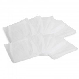 Халат одноразовый белый на кнопках КОМПЛЕКТ 10 шт., XXL, 56-58 размер, 110 см, рукав на резинке, 20 г/м2, СНАБЛАЙН