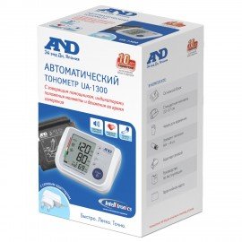 Тонометр AND UA-1300, манжета 23-37 см, автоматический, на плечо, адаптер питания