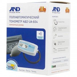 Тонометр AND UA-604, манжета 22-32 см, полуавтоматический, на плечо, питание 1хАА