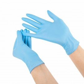 Перчатки нитриловые смотровые SFM Supersoft, Германия, 100 пар (200 штук), размер L (большой)