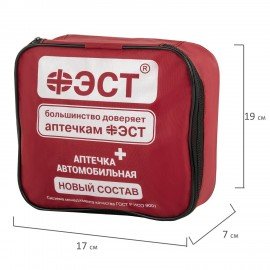 Аптечка первой помощи автомобильная, по приказу № 260н, ФЭСТ, тканевая сумка, 3737