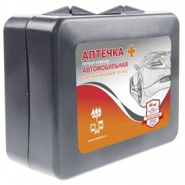 Аптечка первой помощи автомобильная, по приказу № 260н, ВИТАЛФАРМ, пластиковый бокс, 54054