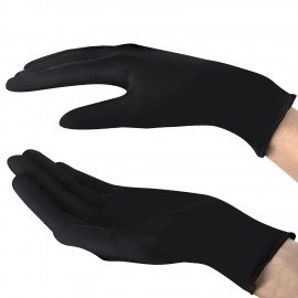 Перчатки нитриловые смотровые SFM Supersoft N136, 100 пар (200 шт.), размер S (малый), черные