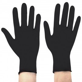 Перчатки нитриловые смотровые SFM Supersoft N136, 100 пар (200 шт.), размер M (средний), черные