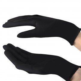 Перчатки нитриловые смотровые SFM Supersoft N136, 100 пар (200 шт.), размер L (большой), черные