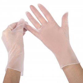 Перчатки виниловые смотровые 50 пар (100 шт.), размер M (средний), прозрачные, SFM