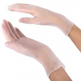 Перчатки виниловые смотровые 50 пар (100 шт.), размер L (большой), прозрачные, SFM