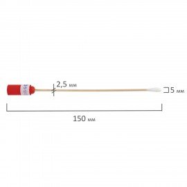 Зонд-тампон в пробирке без среды длина 15см дерево/хлопок стерильный КОМПЛЕКТ 100шт,MR MED, шк73720