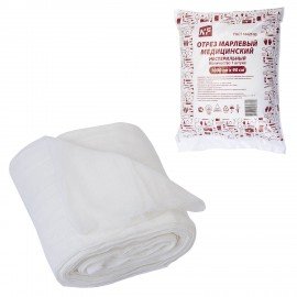 Марля медицинская отбеленная, отрез 0,9х10 м, плотность 36(±2) г/м2, NF