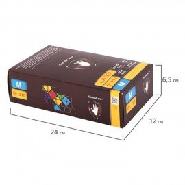 Перчатки латексные смотровые 25 пар (50шт) прочные р. M((средний) S&C High Risk DL/TL