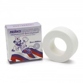 Лейкопластырь рулонный 2х500 см тканевая основа ЛЕЙКО, картонная коробка, ЛФТ2/500