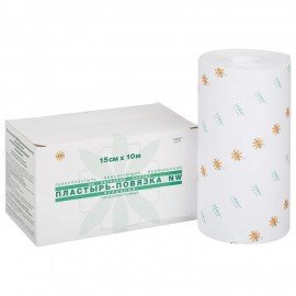 Пластырь-повязка рулонная LEIKO 15х1000 см, нетканая основа ш/к 41179, 132826