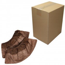 Бахилы ламинированные КОМПЛЕКТ 500шт, 38х16см, спанбонд + ПВД, 100мкм, 13г, коричнев,, ПВД-50/2р-Кор-Б