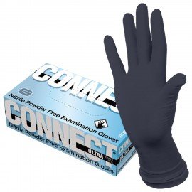 Перчатки нитриловые смотровые CONNECT ULTRA BLACK 50 пар (100шт), р-р S (малый), черн, CON-UB-INT-01