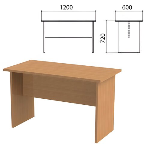 Стол приставной "Этюд", 1200х600х720 мм, бук бавария, 400049-55