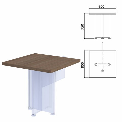 Столешница стола приставного "Приоритет", 800х800х750 мм, лагос, К-915, К-915 лагос