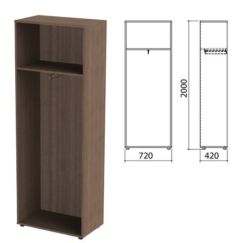Шкаф (каркас) для одежды "Приоритет", 720х420х2000 мм, лагос, К-935, К-935 лагос