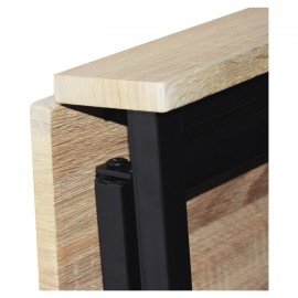 Стол на металлокаркасе BRABIX "LOFT CD-001", 800х440х740 мм, складной, цвет дуб натуральный, 641211