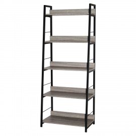 Стеллаж на металлокаркасе BRABIX "LOFT SH-003", 600х350х1500 мм, 5 полок, цвет дуб антик, 641235