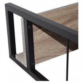 Стеллаж на металлокаркасе BRABIX "LOFT SH-003", 600х350х1500 мм, 5 полок, цвет дуб антик, 641235