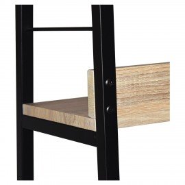 Стеллаж на металлокаркасе BRABIX "LOFT SH-003", 600х350х1500 мм, 5 полок, цвет дуб натуральный, 641236