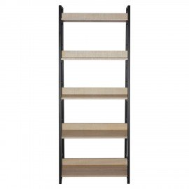 Стеллаж на металлокаркасе BRABIX "LOFT SH-003", 600х350х1500 мм, 5 полок, цвет дуб натуральный, 641236