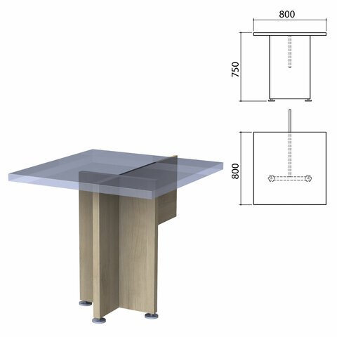 Каркас стола приставного "Приоритет" (800х800х750 мм), кронберг, К-916, К-916 кронберг