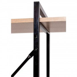 Стеллаж BRABIX "SMART SH-004", 790х360х1950 мм, ЛОФТ, 5 полок, металл/ЛДСП ясень шимо светлый, каркас черный, 641943