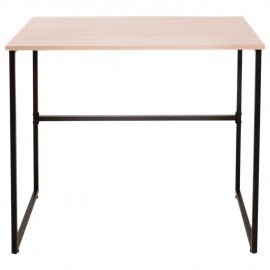Стол BRABIX "SMART CD-020", 900х500х770 мм, ЛОФТ, металл/ЛДСП ясень шимо светлый, каркас черный, 641949