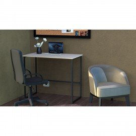 Стол BRABIX "SMART CD-020", 900х500х770 мм, ЛОФТ, металл/ЛДСП ясень шимо светлый, каркас черный, 641949