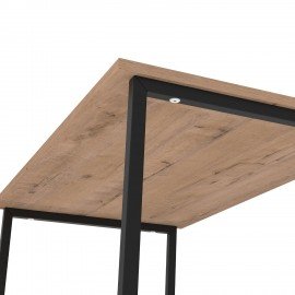 Стол BRABIX "SMART CD-020", 900х500х770 мм, ЛОФТ, металл/ЛДСП бунратти, каркас черный, 641950