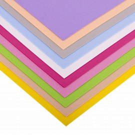 Пористая резина/фоамиран А4, 1 мм, 10 листов, 10 цветов, пастельные цвета, ОСТРОВ СОКРОВИЩ, 661695