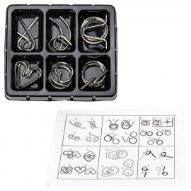 Головоломки металлические ЗОЛОТАЯ СКАЗКА (уровень сложности "НОВИЧОК"), набор 6 штук, 662087