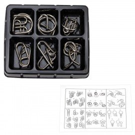 Головоломки металлические ЗОЛОТАЯ СКАЗКА (уровень сложности "ПРОФИ"), набор 6 штук, 662090