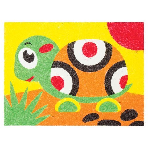 Набор для творчества "Картина из цветного песка", "В Африке", 2 самоклеящиеся основы 20х15 см, ЮНЛАНДИЯ, 662369