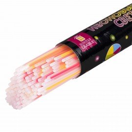 Светящиеся (неоновые) палочки-браслеты "100 шт. + 5 в ПОДАРОК!" в тубе, ЗОЛОТАЯ СКАЗКА, 662596