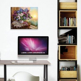 Картина стразами (алмазная мозаика), 30х40 см, ОСТРОВ СОКРОВИЩ "Букет сирени", без подрамника, 663860