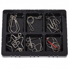 Головоломки металлические большие ЗОЛОТАЯ СКАЗКА, набор 6 штук, MEDIUM level, 664926