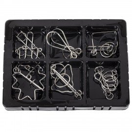 Головоломки металлические большие ЗОЛОТАЯ СКАЗКА, набор 6 штук, HIGH level, 664927