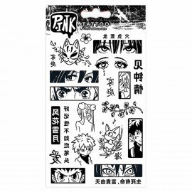 Наклейки-тату переводные АССОРТИ, Ч/Б, 11х20 см, PY