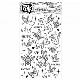 Наклейки-тату переводные АССОРТИ, Ч/Б, 11х20 см, PY