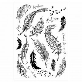 Наклейки-тату переводные АССОРТИ, Ч/Б, 11х20 см, PY