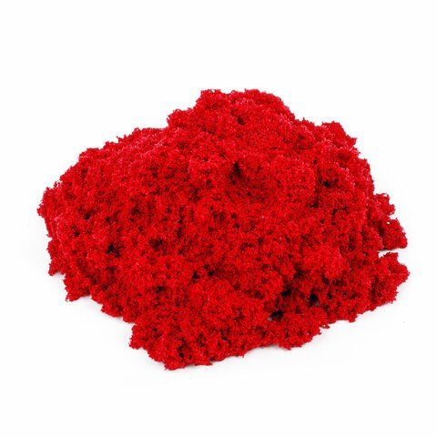 Песок для лепки кинетический BRAUBERG KIDS, красный, 500 г, 2 формочки, ведерко, 665093