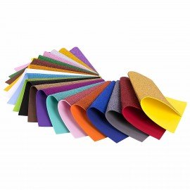 Пористая резина/фоамиран А4, 2 мм, 20 листов, 20 цветов, яркие цвета, блестки, ОСТРОВ СОКРОВИЩ, 665103