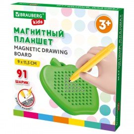 Магнитный планшет MAGPAD MINI для рисования 9х11,5 см, 91 шарик, ассорти, BRAUBERG KIDS, 665106