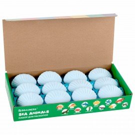 Набор для раскопок "Морские животные", 12 видов, карточки, инструменты, BRAUBERG KIDS, 665126